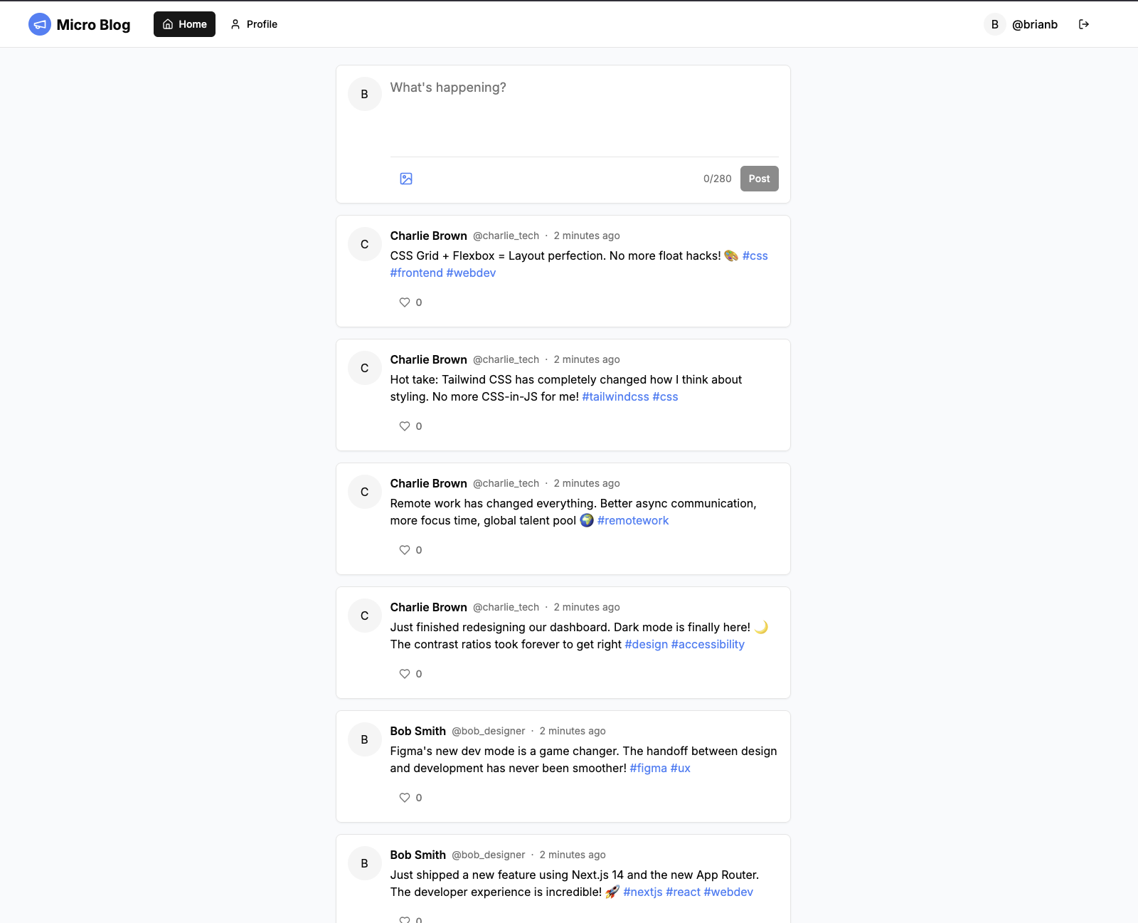 Not Another Microblog screenshot 1